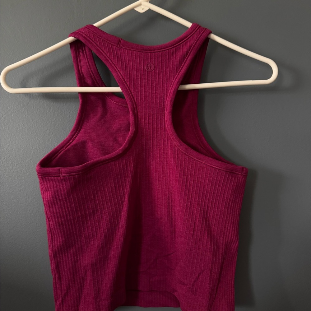 Lululemon Fuchsia Racerback Top - Picture 2 of 3